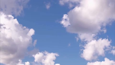 The blue sky and white clouds