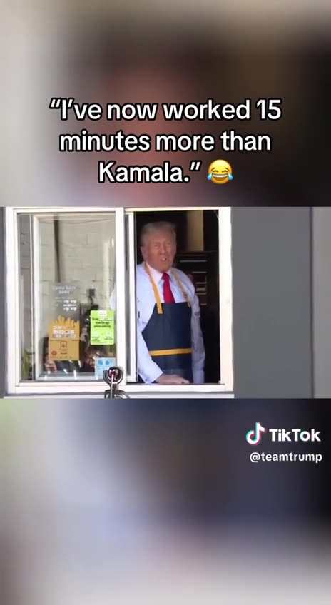 PRESIDENT TRUMP WORKING MCDONALDS VIDEO2 #TRUMP24