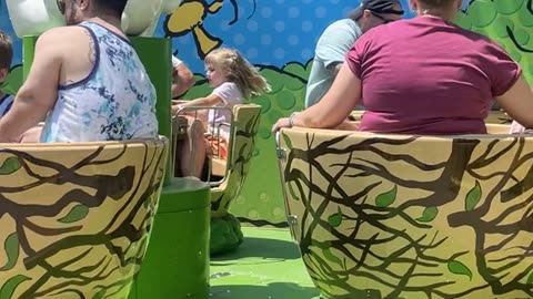 Dad Spins Teacup Ride Into Overdrive