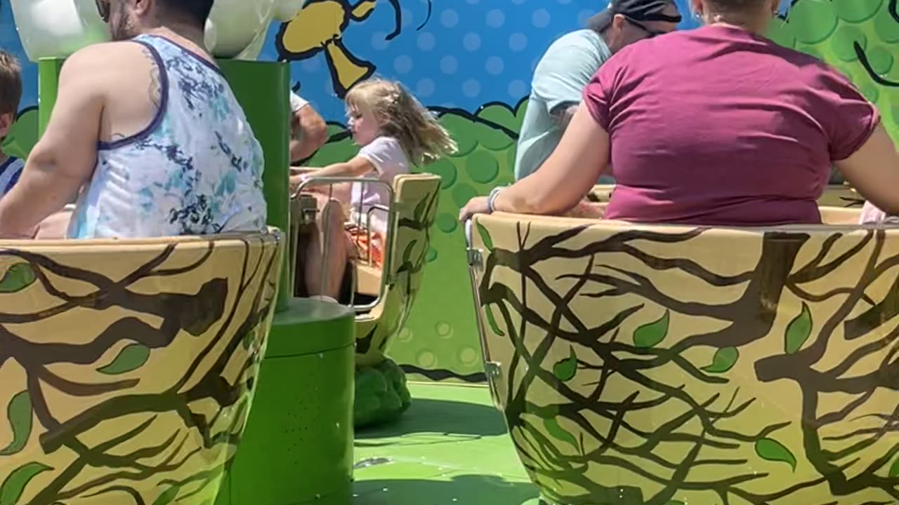 Dad Spins Teacup Ride Into Overdrive