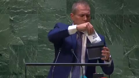 Israeli ambassador to the UN, during General Assembly, shreds the UN charter