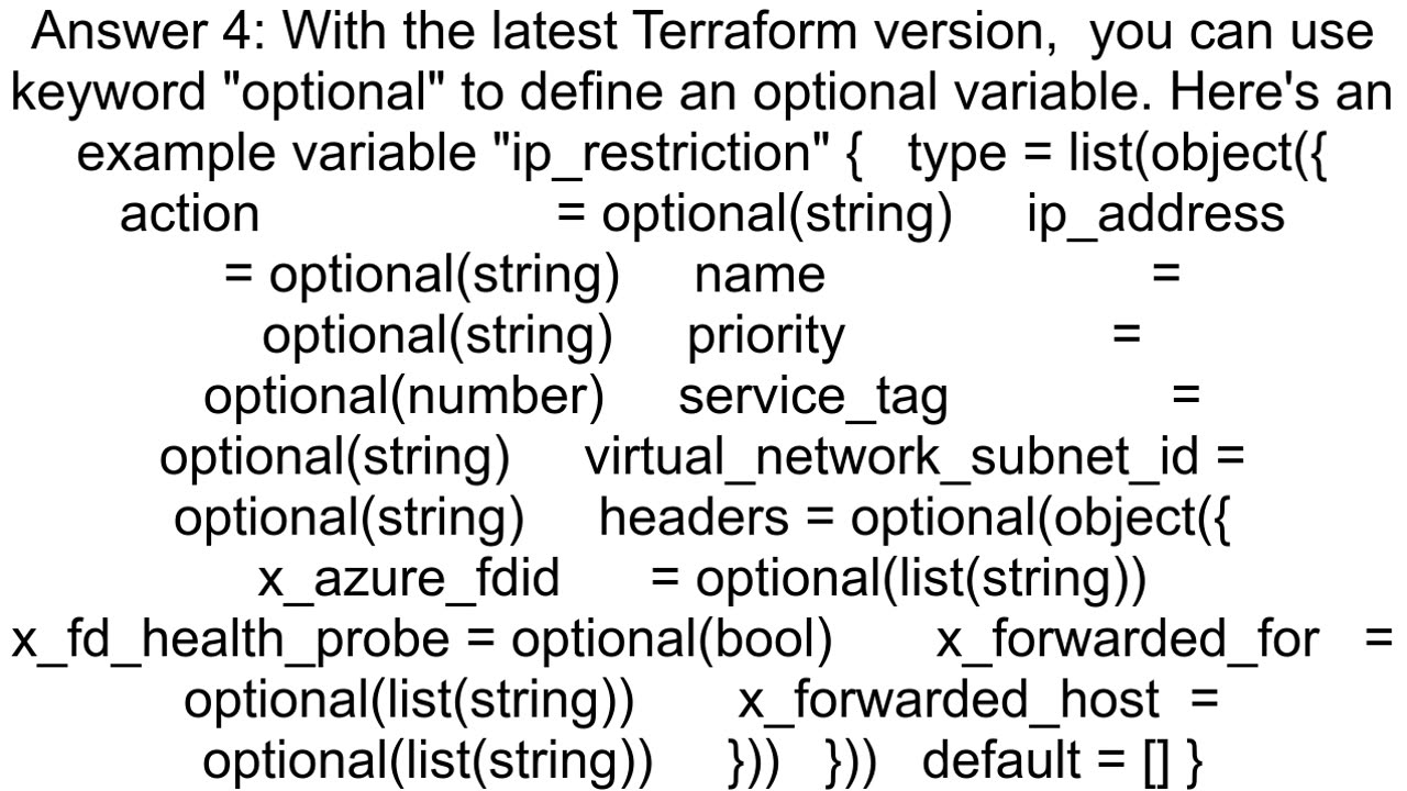 How to define optional variables in Terraform with default values defined in Consul