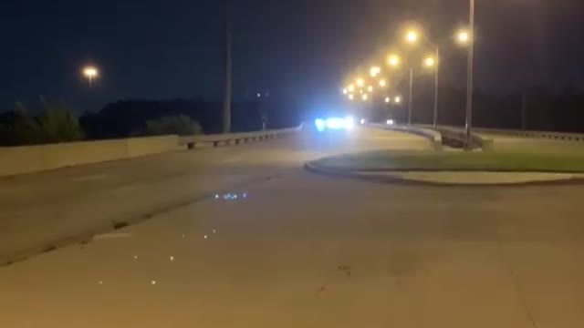 Motorcycle Rider Clips the Curb