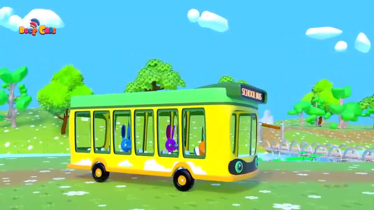 Wheels on the Bus Dance Party 2-Fun Car Cartoon For Kids