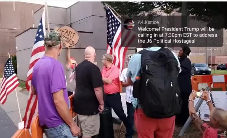 President Trump PRESIDENT TRUMP calls Protesters Outside the DC Gulag During Nightly Vigil!