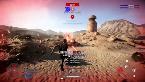 SWBF2 2017: Instant Action Mission (Attack) Rebel Alliance Jabba Palace Gameplay