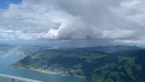 Rainbow view from the top of Mt. Rigi