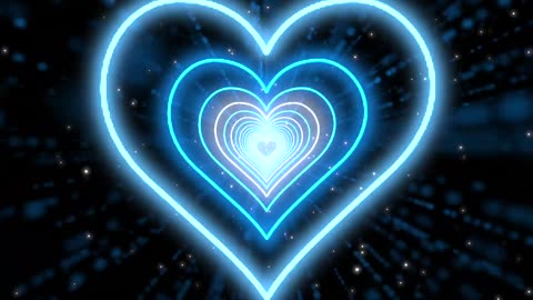 240. Heart Tunnel💙Heart Background Neon Heart Heart