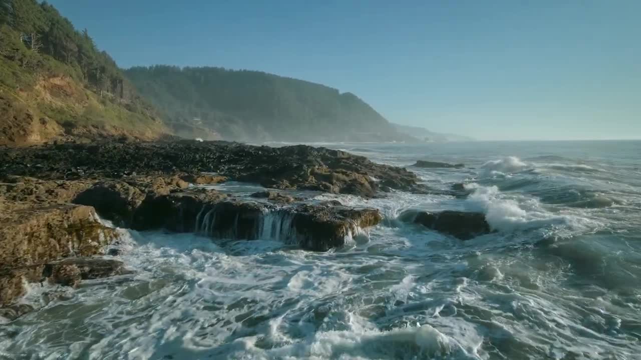 Beautiful Island I High Ocean Tides I Sea Waves I Ocean Stock Footage