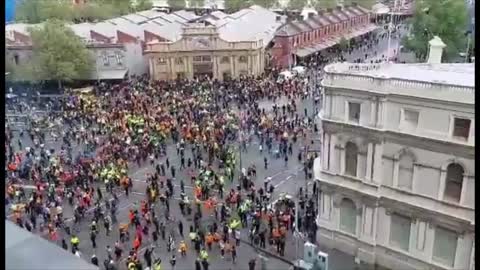 COVID-19 Lockdown Mass Protests: Melbourne CBD, Australia [9/21/21]