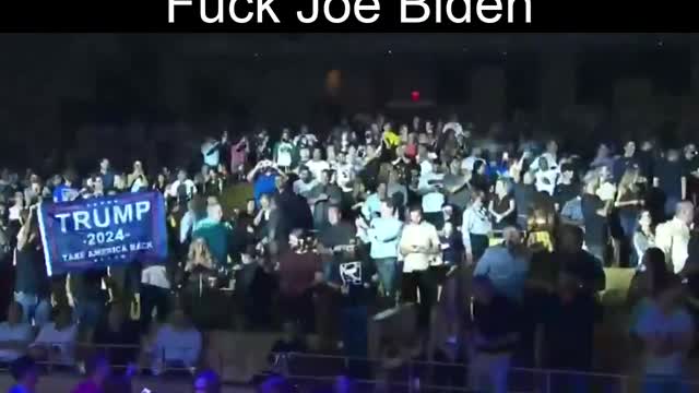 People chanting “We Want Trump” and then “Fuck Joe Biden”