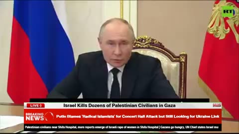 Putin Stops Short of Blaming Washington for Moscow Attack