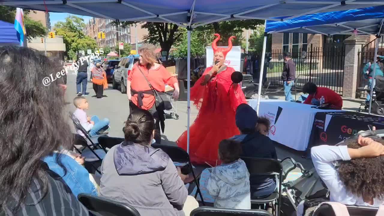 Happening now in Queens NY. Drag Queen story hour.