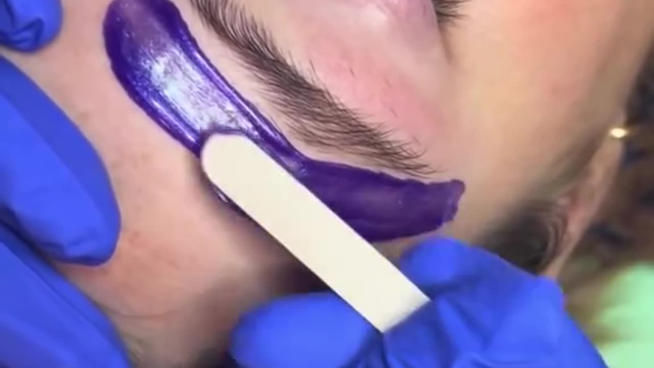 Eyebrow Waxing with Sexy Smooth Hypnotic Purple Seduction Hard Wax by @skinfanatix.esthetician