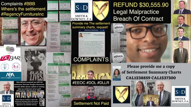 Mike C. Fallings Esq / Tully Rinckey PLLC / Client Complaints / Legal Malpractice / Breach Of Contract / State BAR Counsel / Supreme Court / BBB Complaints / EEOC / DLLR / Tully Legal / Cheri L. Cannon Esq