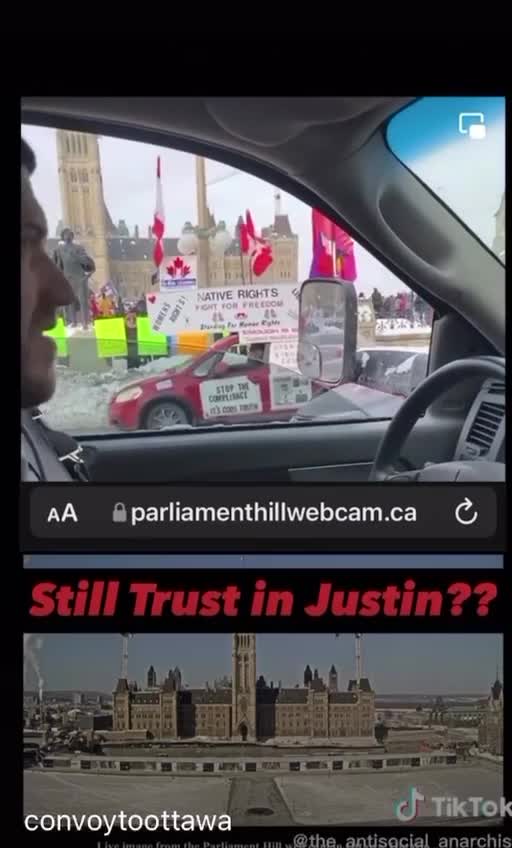 Convoy blackout Parliament webcam