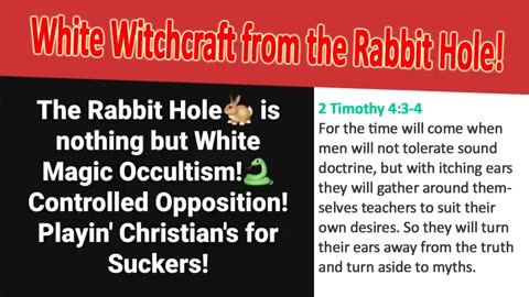 WH!TE W!TCHCRAFT FROM THE RA88!T H0LE!