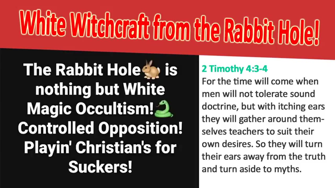 WH!TE W!TCHCRAFT FROM THE RA88!T H0LE!