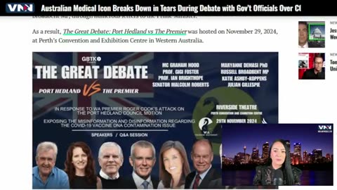 Australian Medical Icon Breaks Down in Tears Over COVID Vaccine Catastrophe