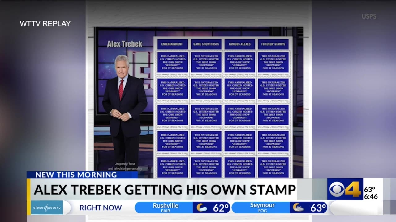 June 24, 2024 - US Postal Service to Issue Alex Trebek Stamp