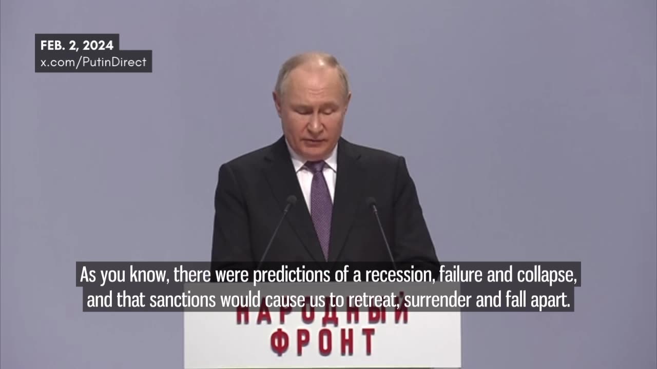 Putin: Russia has shown the middle finger to those who sought to crush its economy with sanctions
