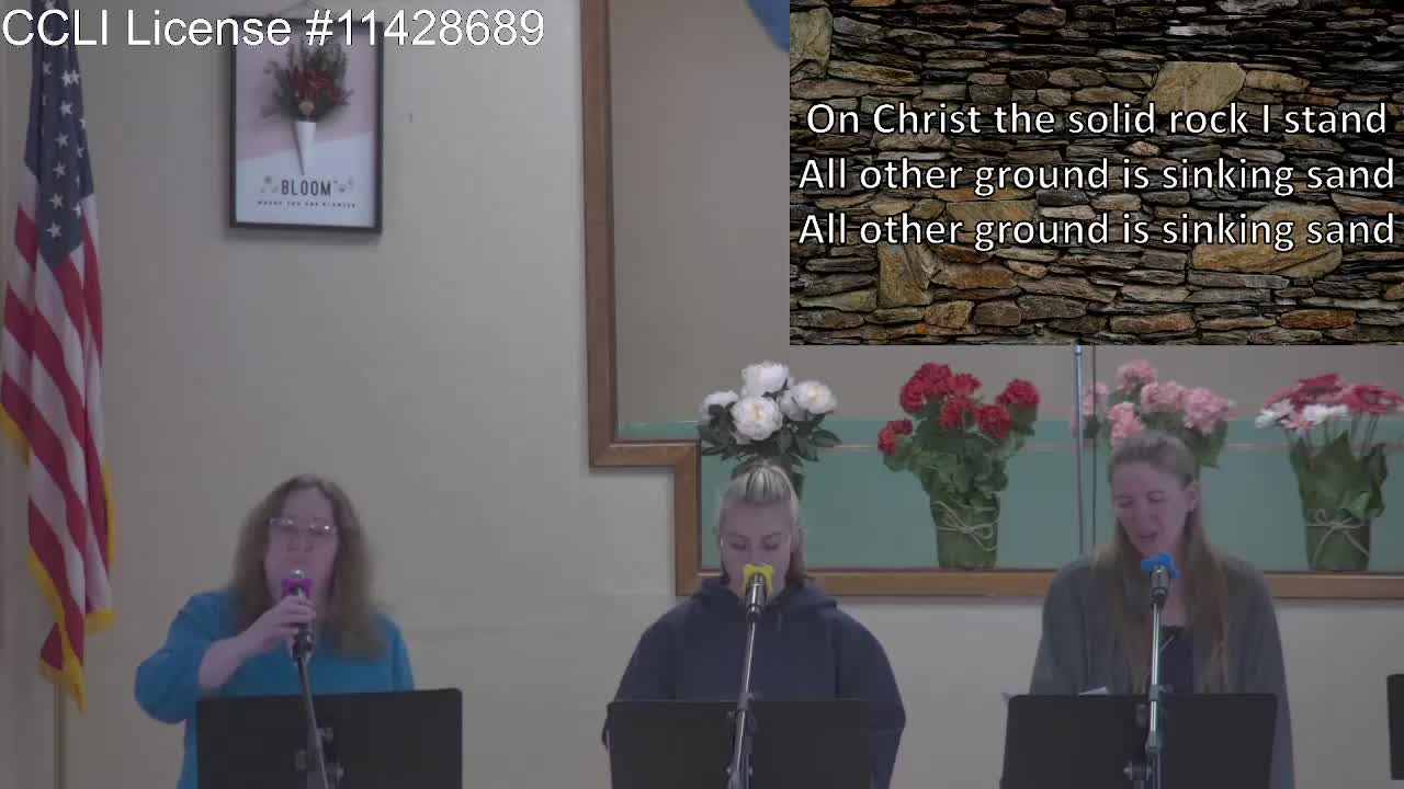 Moose Creek Baptist Church sings “The Solid Rock“ During Service 5-08-2022