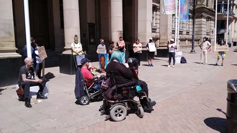 Osime Brown's mother speaking at protest