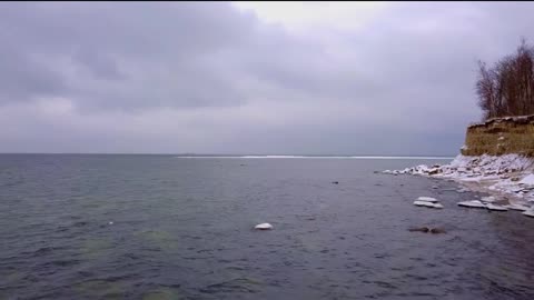 Winter Baltic sea in Estonia