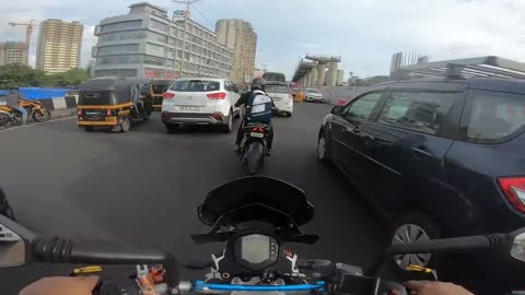 Crazy NS 200 Rider Gone Mad after seeing SuperBike