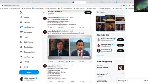 Comment on Tucker Carlson interview on Hamas attack