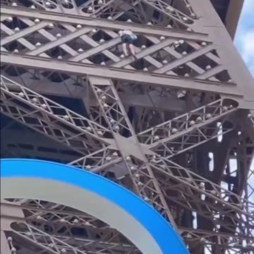 Breaking News: Man Climbs Eiffel Tower During Olympics | Shocking Footage