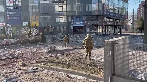 KIEV.The street was bombed.