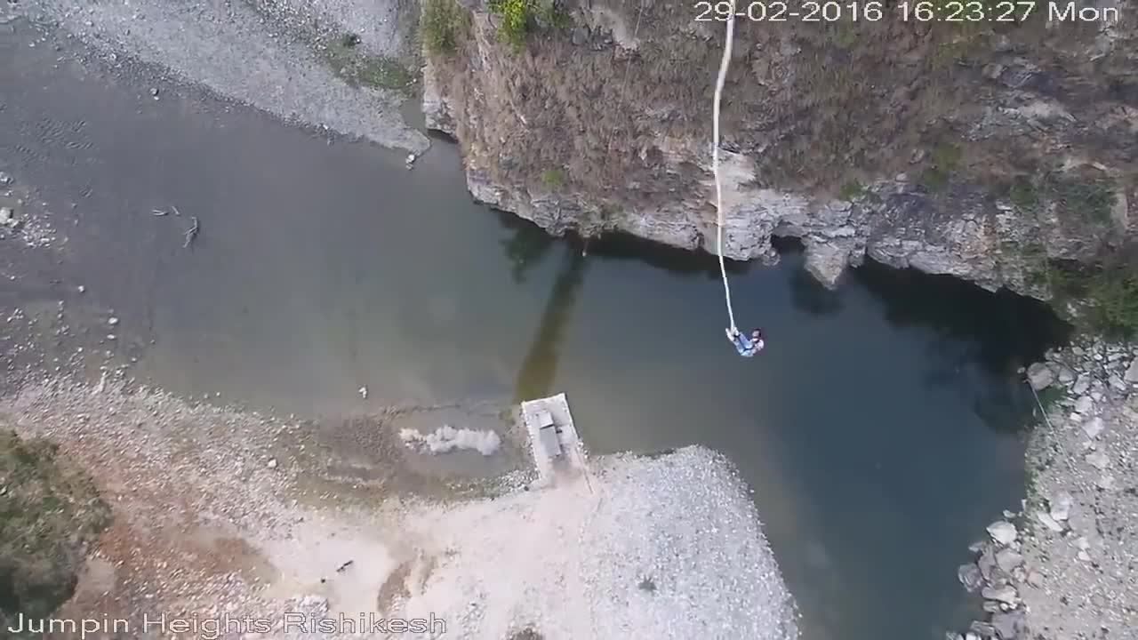 Funny bungee jump