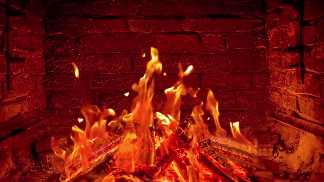 Relaxing Fireplace Sounds - Burning Fireplace & Crackling Fire Sounds