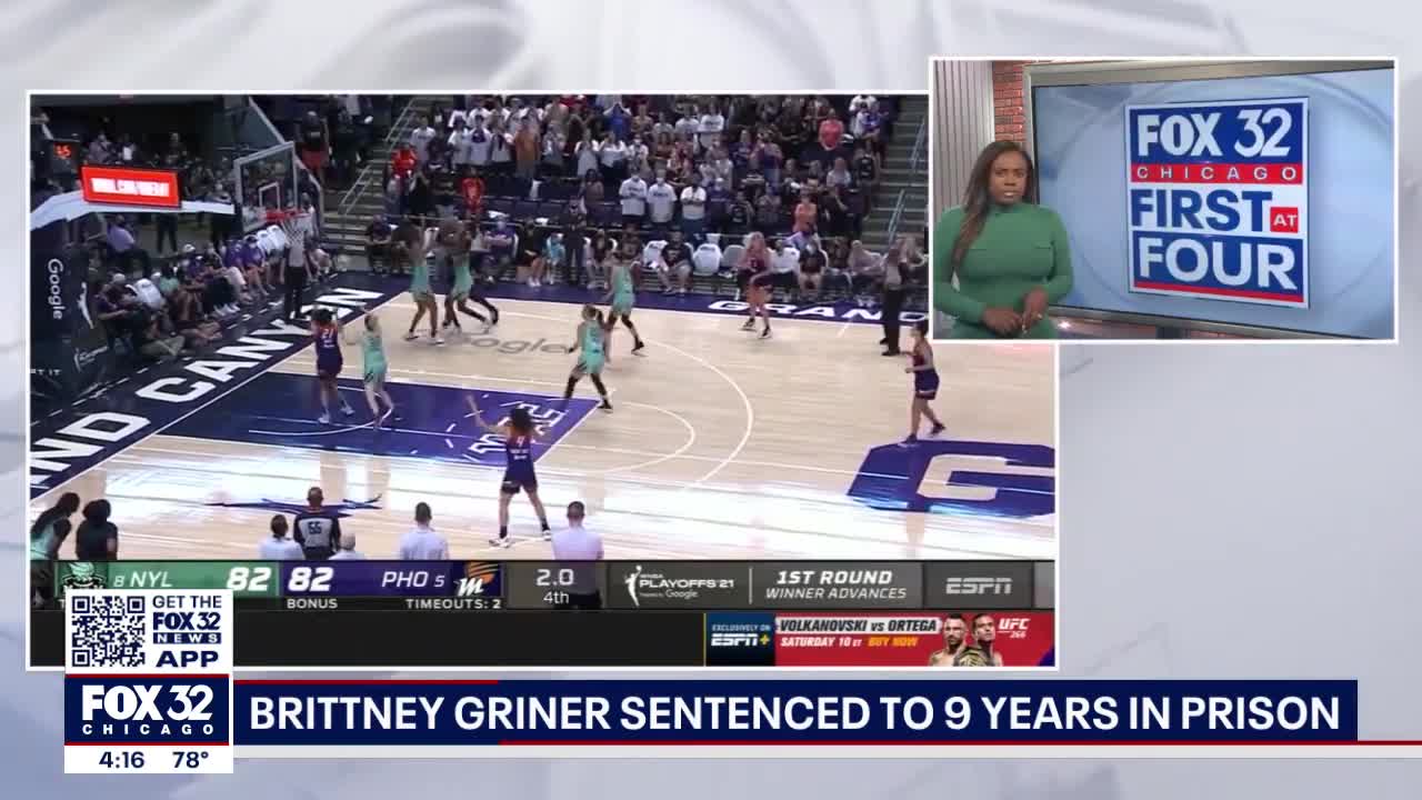 Brittney Griner sentenced to 9 years in Russian prison