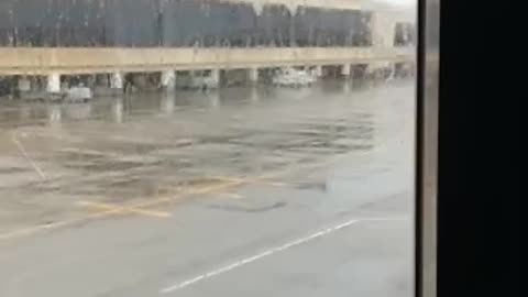 Airport is under water