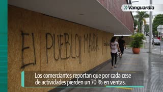 Comerciantes se blindan por marchas