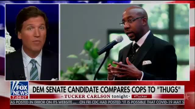 Tucker Carlson Slams Raphael Warnock for Disparaging, Anti-Police Comments