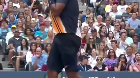 An incredible ball from Federer, my God