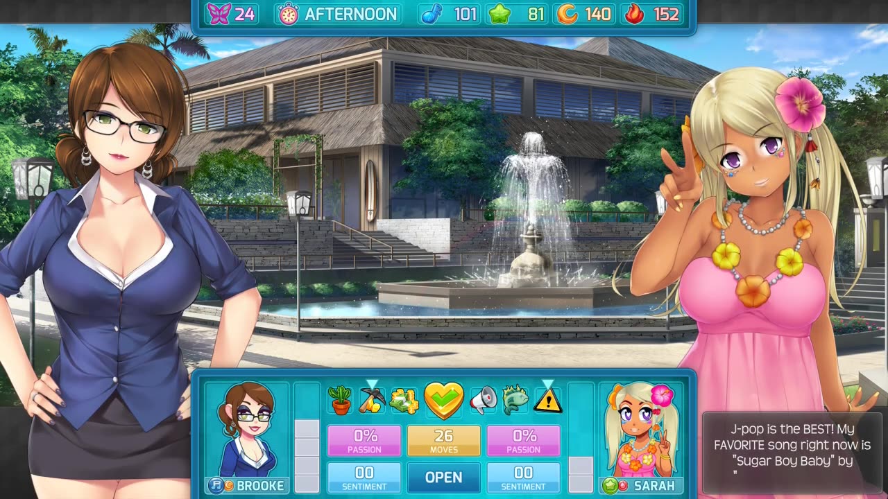 sarah all talk questions Huniepop 2 Double Date