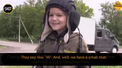 Young Ukranian boy talks about how he feels about the Russian soldiers.