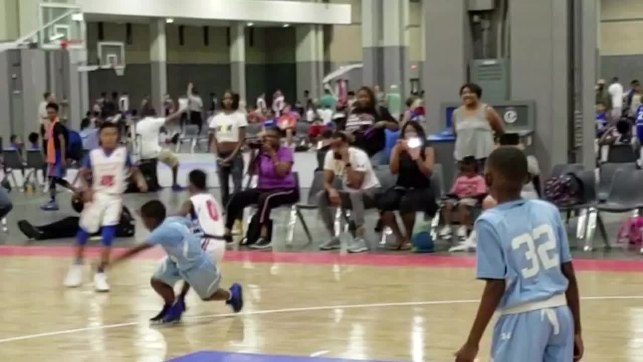 Basketball prodigy breaks kid's ankles with sick move to the basket