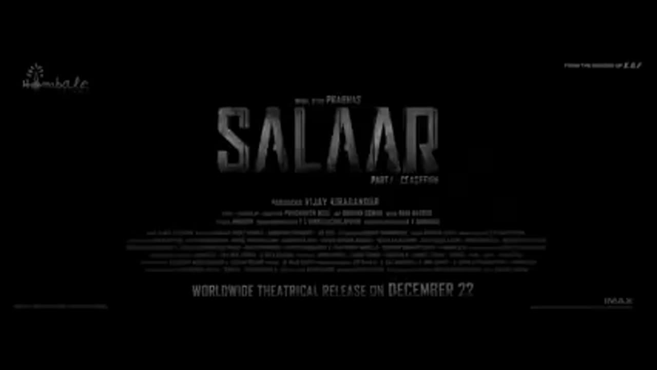 Salaar release trailer