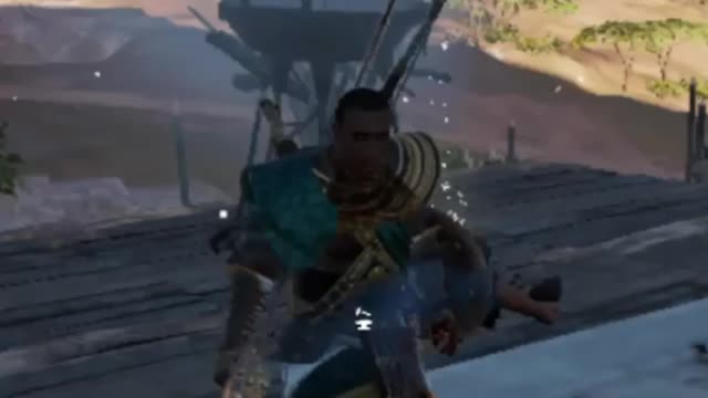 Bayek being savage with soldier