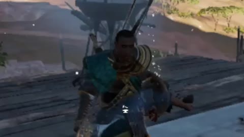 Bayek being savage with soldier