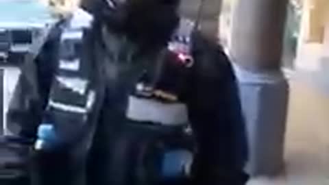 conversation with aggressive security guard charring cross station