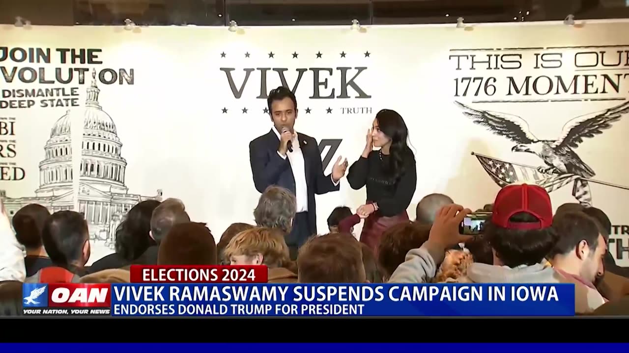 Vivek Ramaswamy Suspends Campaign In Iowa Endorses Donald Trump For President