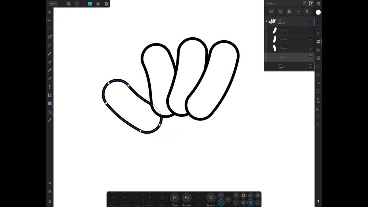 Learn this one trick to make basic fingers in Affinity Designer: