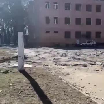 School in Chernihiv, destroyed