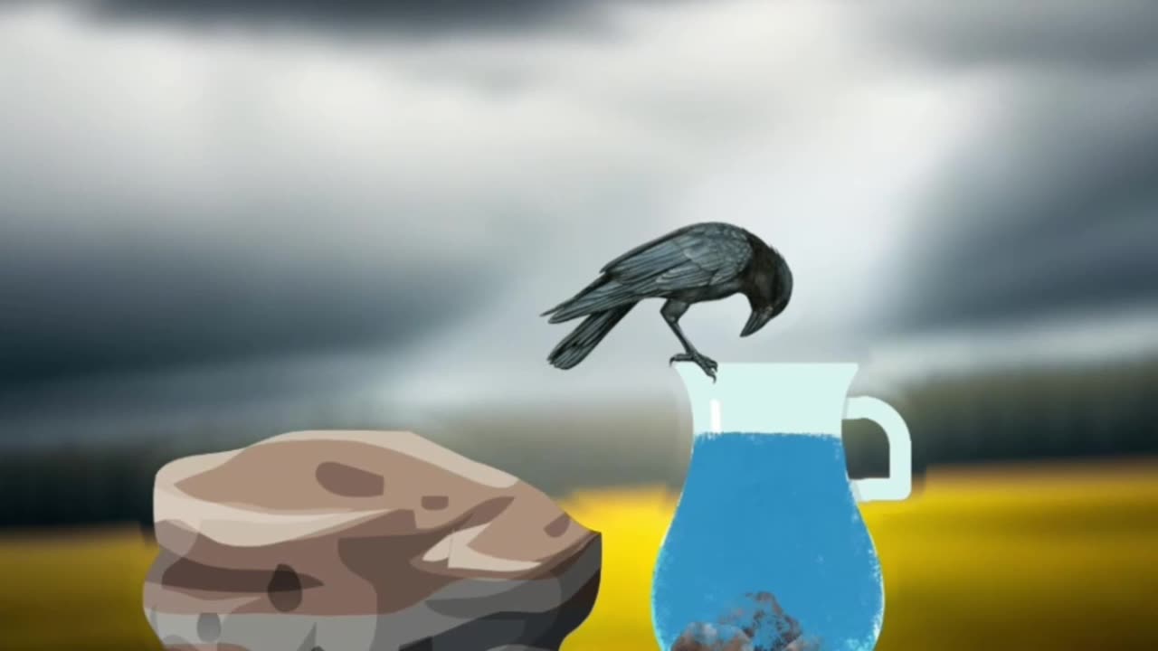 Thirsty Crow Story in English | Smart Crow's Quest | A Tale of Perseverance and Ingenuity